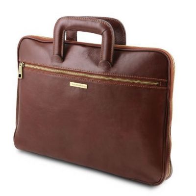 Tuscany Leather Caserta Dark Brown Document Leather briefcase #5